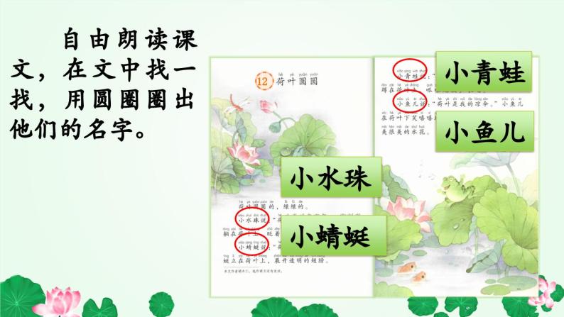 小学语文一年级下册《荷叶圆圆》教学视频、教学设计、课件ppt、试题05