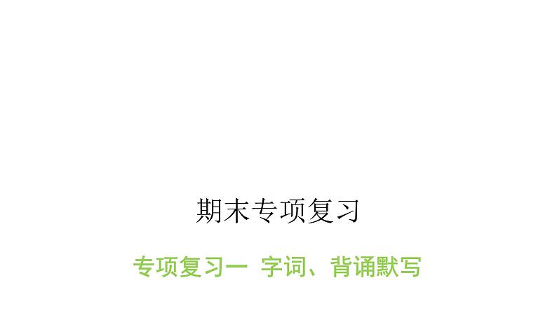 人教版小学语文四年级上册专项复习一课件01