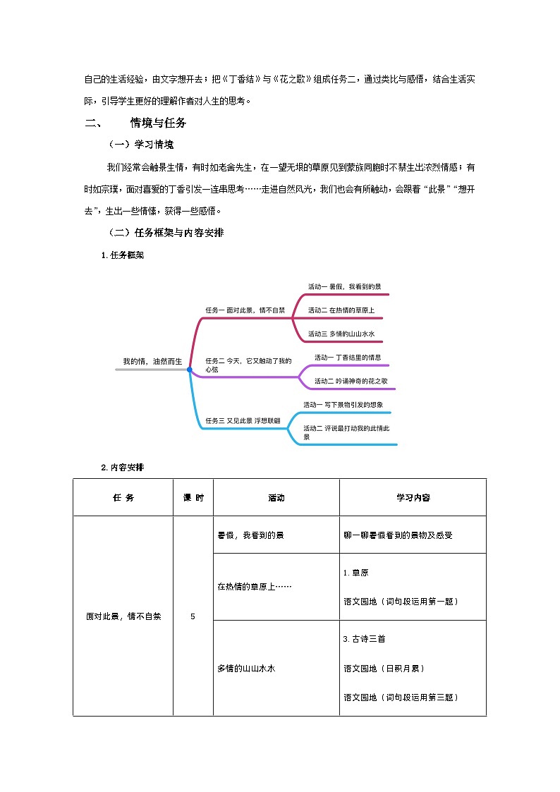 【大单元教案】部编版 小学语文 六年级上册 第一单元 (教学设计)03