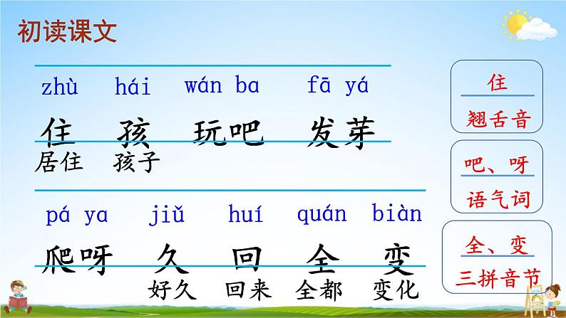 人教部编版小学一年级语文上册《14 小蜗牛》课堂教学课件PPT公开课第5页
