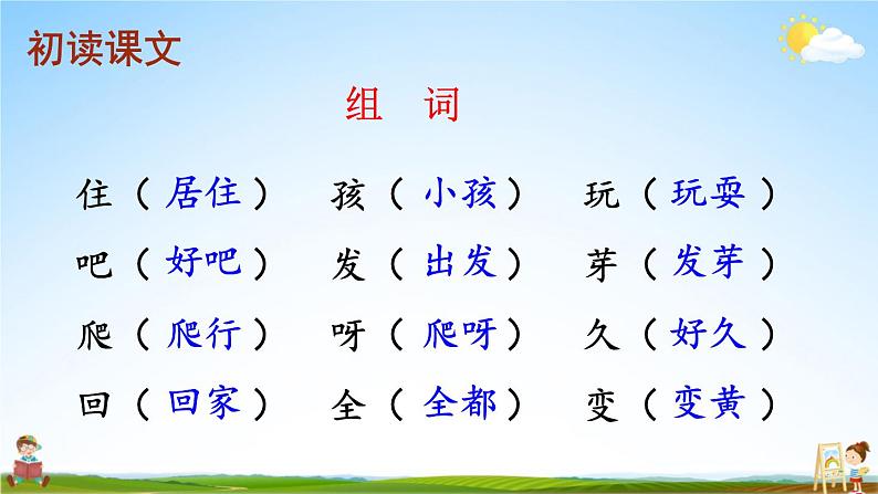 人教部编版小学一年级语文上册《14 小蜗牛》课堂教学课件PPT公开课第8页