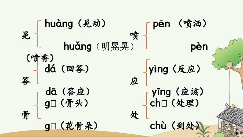 部编版小学语文三年级上册 专项1:生字复习课件07