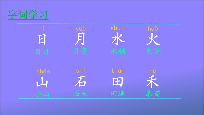 人教部编版小学语文一年级上册《4 日月水火》课堂教学课件PPT公开课第3页