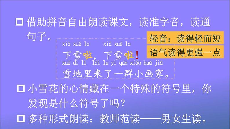 人教部编版小学语文一年级上册《12 雪地里的小画家》课堂教学课件PPT公开课第3页