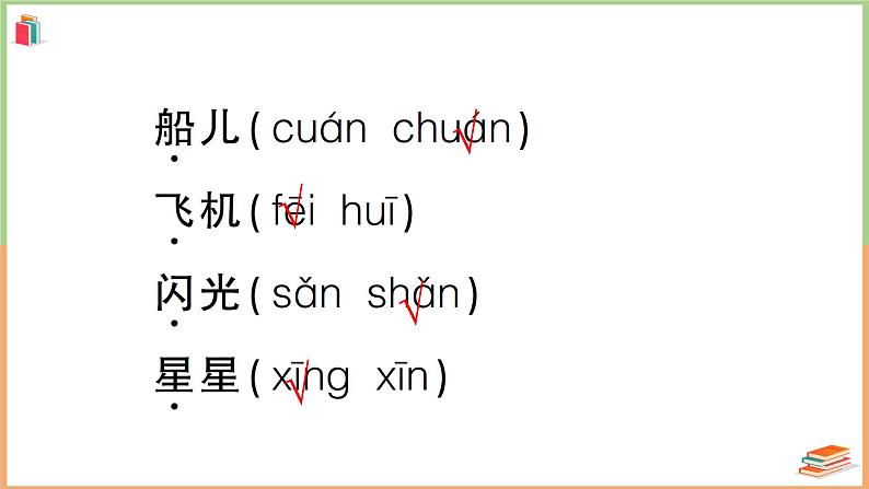 人教版一年级语文上册第四单元复习卡 课件03
