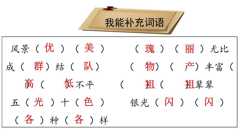 人教统编版语文小学三年级上册《第六单元复习》课堂教学课件PPT公开课05