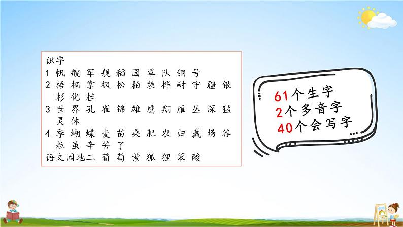 人教统编版语文小学二年级上册《第二单元复习》课堂教学课件PPT公开课第2页