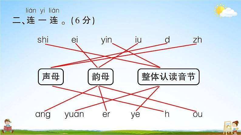 统编版小学一年级语文上册期末复习教学课件 专项复习:拼音与汉字专项试题及答案第4页