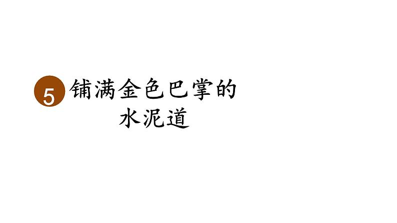 统编版三年级语文上册第二单元5铺满金色巴掌的水泥道课件PPT04