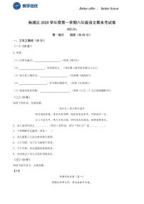 2020-2021学年上海市杨浦区六年级上学期期末语文试题（学生版）