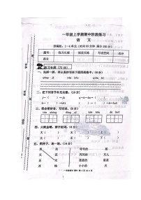 甘肃省庆阳市宁县太昌乡2023-2024学年一年级上学期11月期中语文试题