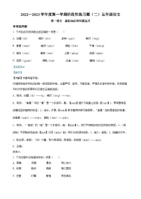 2022-2023学年贵州省毕节市黔西县星星学校部编版五年级上册期中考试语文试卷（解析版）