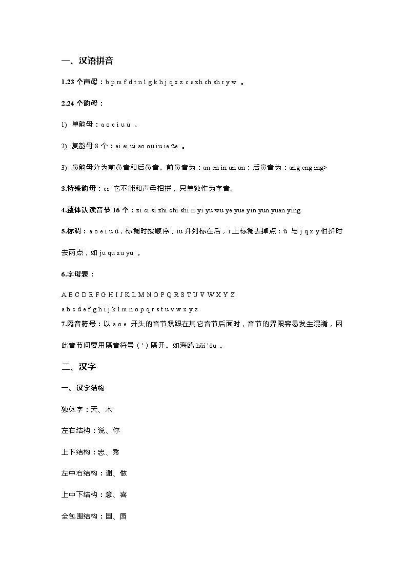 小学语文1-6年级知识点大汇总:字、词、句、修辞、古诗、文学常识第1页