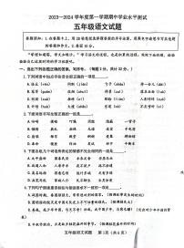 山东省济宁市嘉祥县2023-2024学年五年级上学期11月期中语文试题