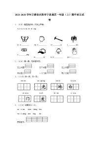 甘肃省庆阳市宁县城区2023-2024学年一年级上学期期中语文试卷