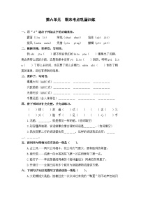 第六单元+期末考点巩固训练+2023-2024学年语文四年级上册+统编版