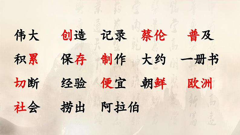 部编版语文三年级下册 10 纸的发明(第二课时) 课件第3页