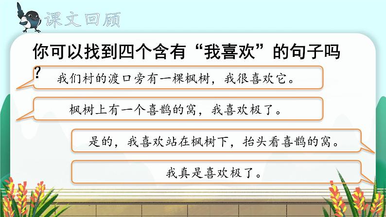 部编版语文二年级下册 9 枫树上的喜鹊(第二课时) 课件第2页