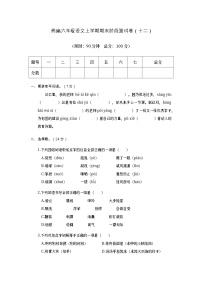 期末階段測試卷（十二）（試題）統(tǒng)編版語文六年級上冊