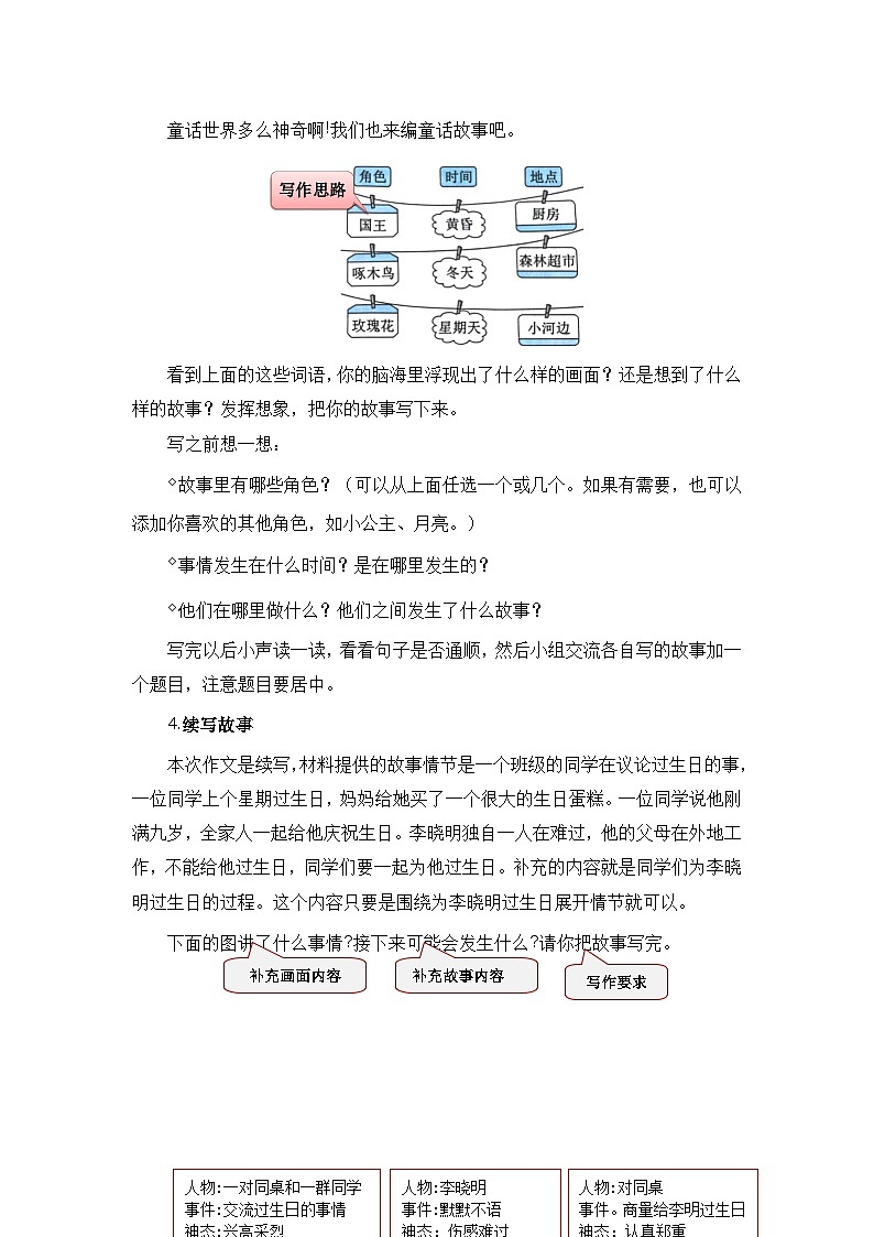 【期末复习】人教版 2023-2024学年三年级语文上册 期末专项复习 专题10 习作-讲义03