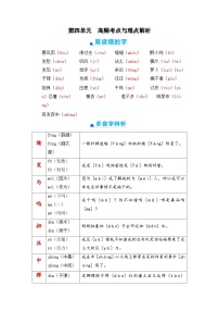 第四单元+期末高频考点与难点解析学案-2023-2024学年三年级语文上册（统编版）