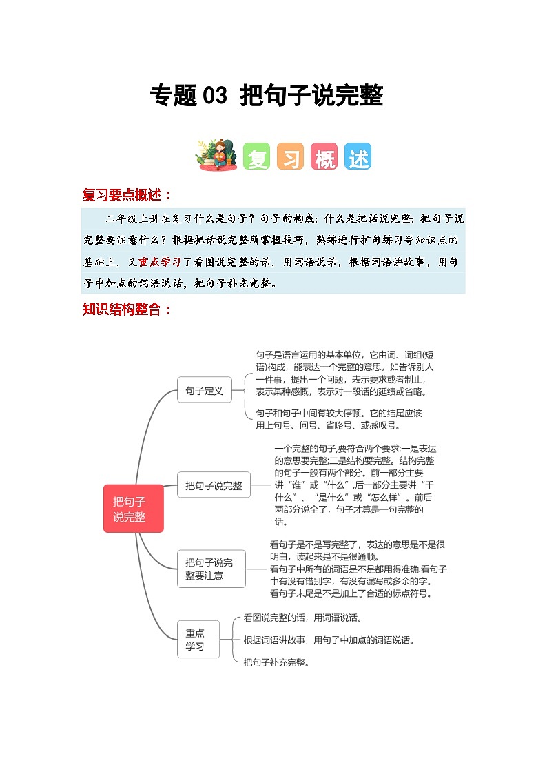 專題03+把句子說(shuō)完整-2023-2024學(xué)年二年級(jí)語(yǔ)文寒假專項(xiàng)提升（統(tǒng)編版）第1頁(yè)