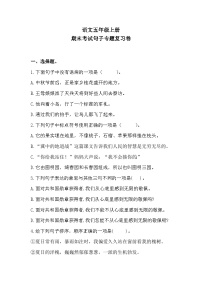 期末考试句子专题复习卷++2023-2024学年语文五年级上册+统编版