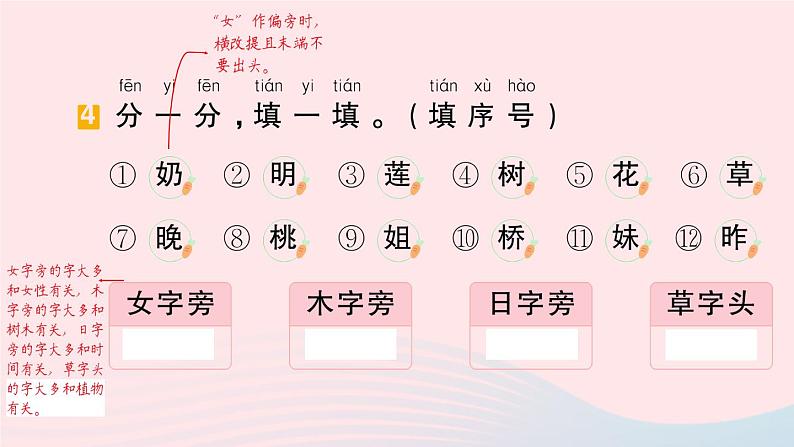 2023一年级语文上册期末专题复习第2天会认字作业课件(部编版)06