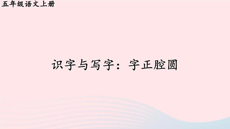 2023五年级语文上册期末专题复习第一单元1识字与写字:字正腔圆课件(部编版)第1页