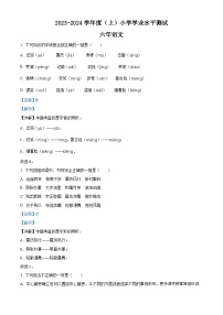2023-2024学年辽宁省沈阳市铁西区部编版六年级上册期末考试语文试卷