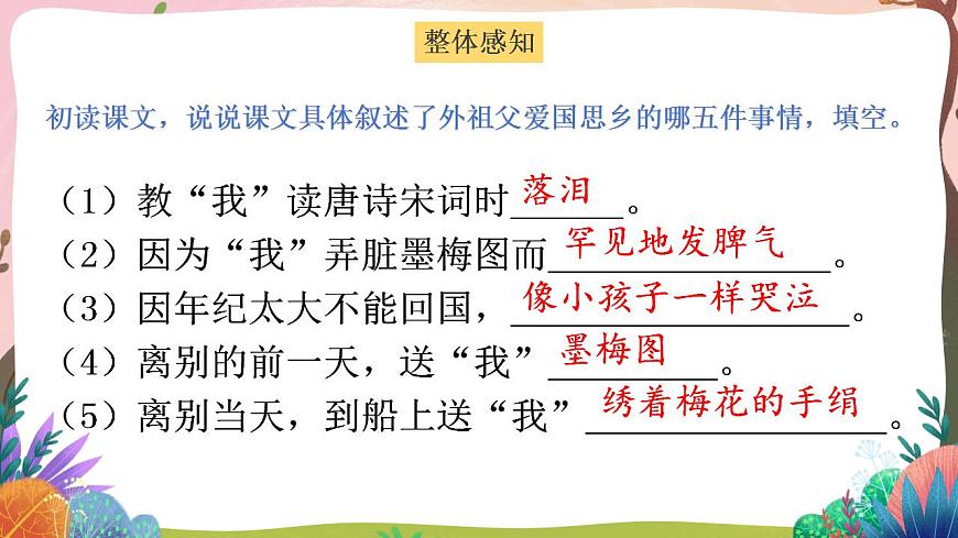 人教部編版語(yǔ)文五年級(jí)下冊(cè) 第4課《梅花魂》課件第4頁(yè)