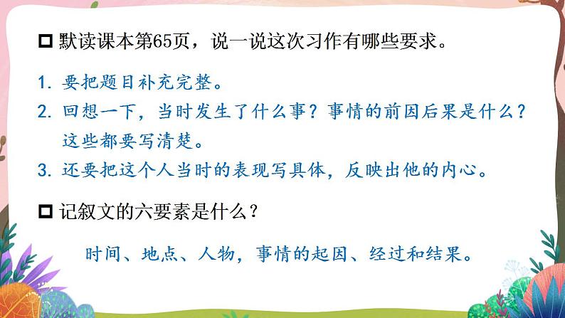 人教部编版语文五年级下册 习作:他_____了(第四单元) 第一课时 课件第3页