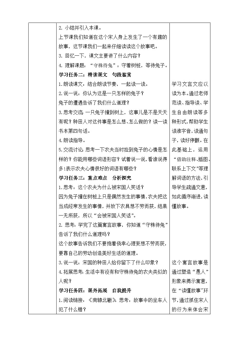 【核心素养】部编版语文三年级下册-5. 守株待兔 第2课时(课件+教案+学案+习题)02