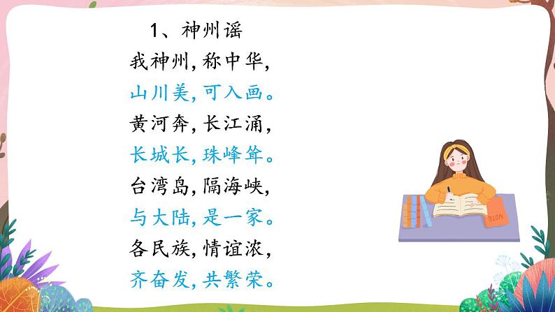 人教部编版语文二年级下册 识字1《神州谣》第一课时 课件第6页