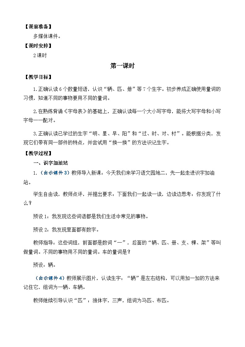 【核心素养目标】部编版小学语文一年级下册 语文园地二 课件+教案(含教学反思) +素材02