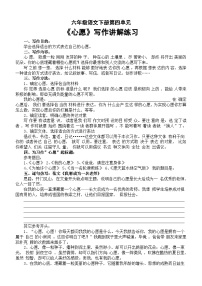 小学语文人教部编版六年级下册习作：心愿巩固练习