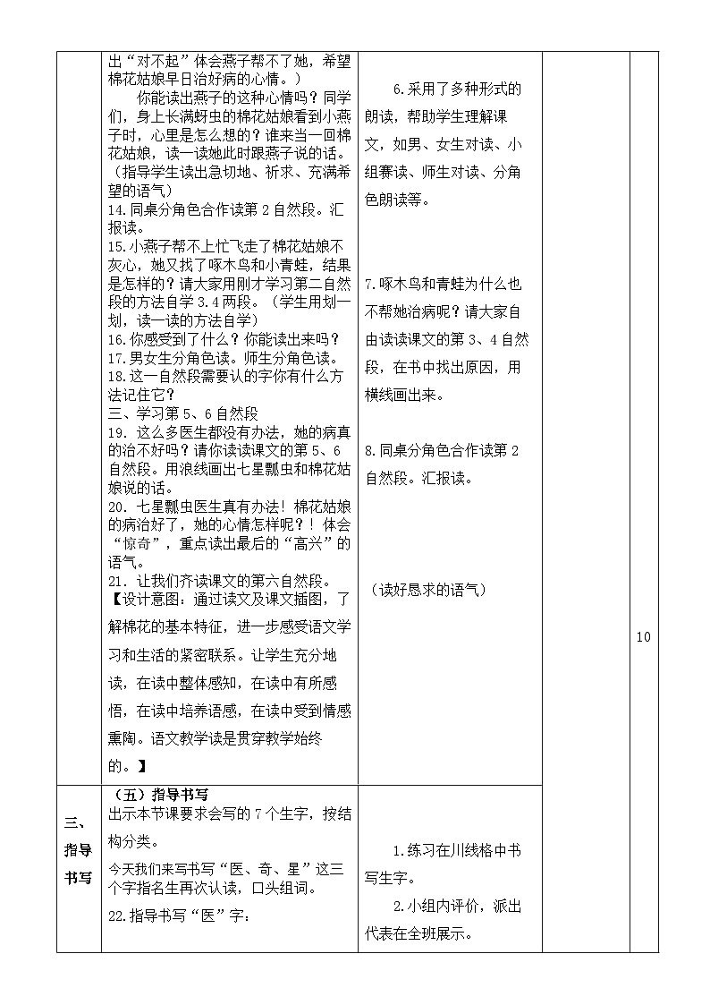 18+棉花姑娘(教学设计)2023-2024学年统编版语文一年级下册第3页