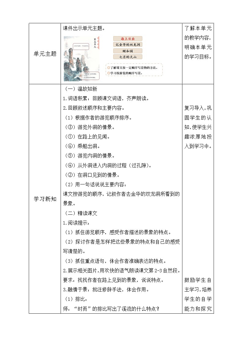 【核心素养】部编版语文四年级下册-17.记金华的双龙洞 第2课时(课件+教案+导学案+分层作业)02