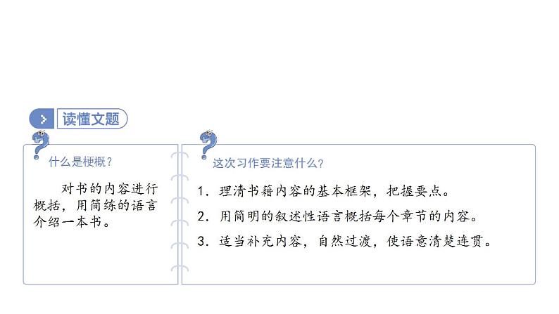 第二单元习作: 写作品梗概 (课件)部编版语文六年级下册05