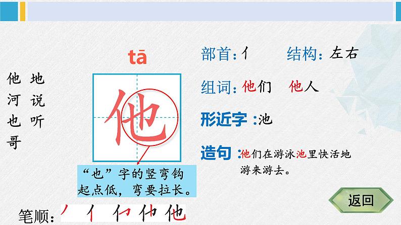 一年级语文下册生字教学4 小公鸡和小鸭子(课件)03