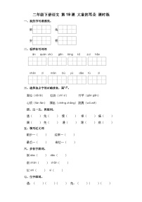 小学语文人教部编版二年级下册大象的耳朵课时作业