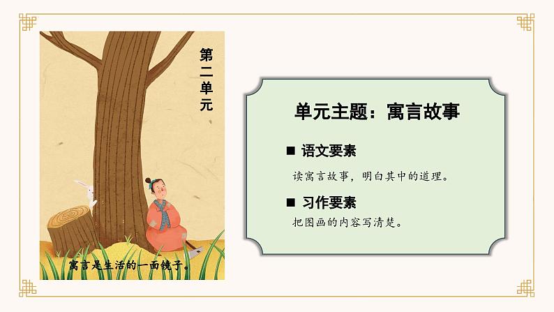 部编版语文三年级下册 第五课《守株待兔》(第一课时) 同步课件+同步教案03