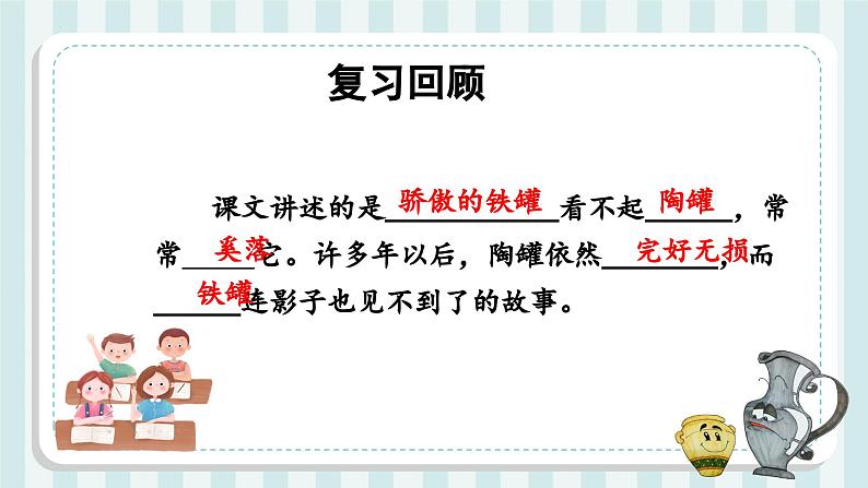 部编版语文三年级下册 第6课《陶罐和铁罐》(第二课时) 同步课件第2页