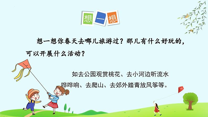 部编版语文三年级下册 第一单元 《口语交际:春游去哪儿玩》 同步课件第7页