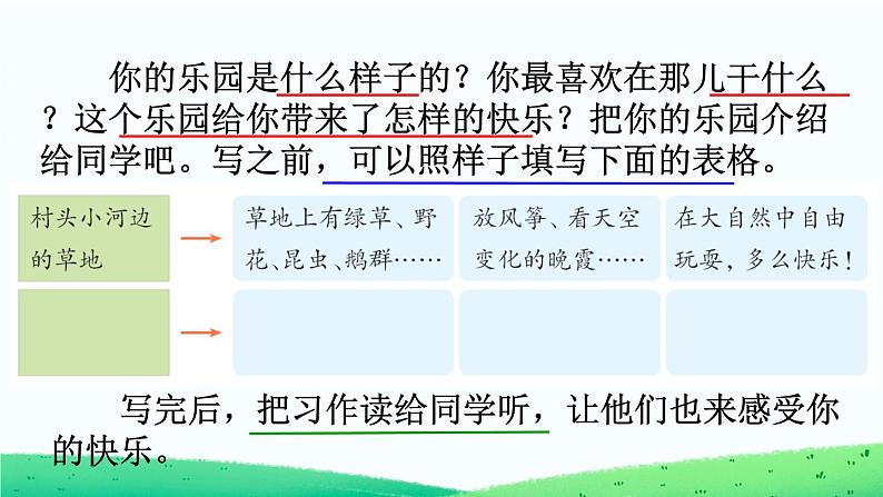 四下第一单元习作:我的乐园精品课件05