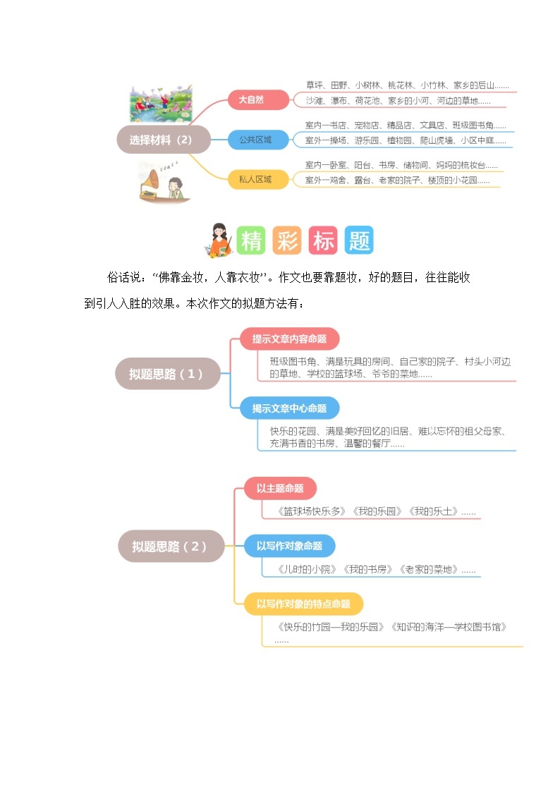 四年级下册第一单元习作：我的乐园（学案）2023-2024学年下册单元作文能力提升（统编版）02