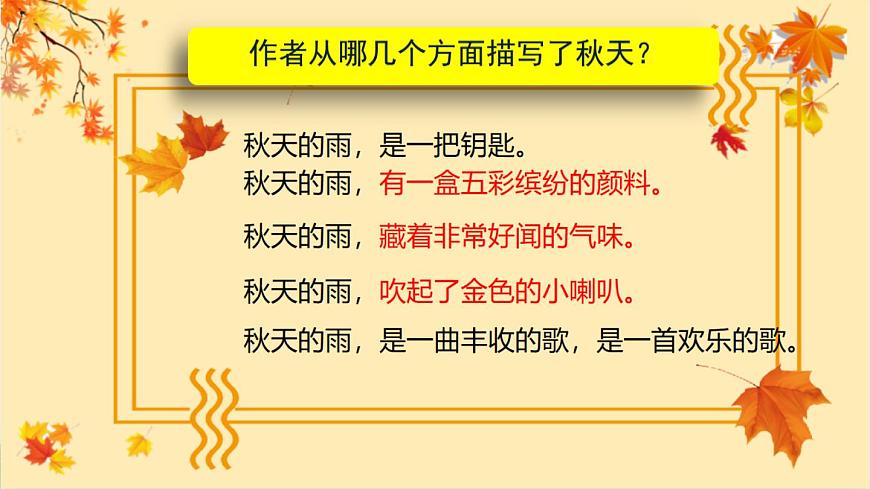 6 秋天的雨 課件 小學(xué)語文人教部編版三年級上冊第7頁
