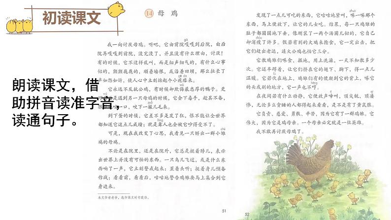 统编版语文四年级下册14《母鸡》(课件)第4页