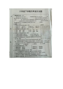 安徽省亳州市2023-2024學(xué)年六年級下學(xué)期月考語文試題