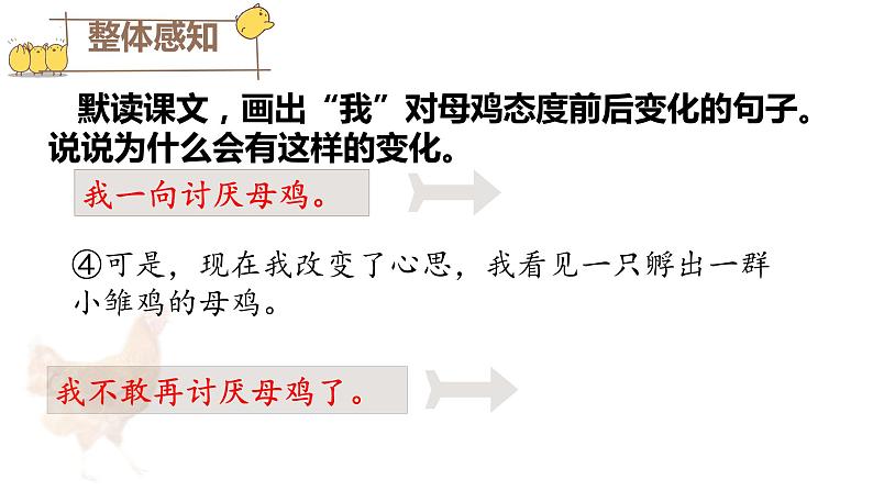 统编版语文四年级下14《母鸡》课件第5页